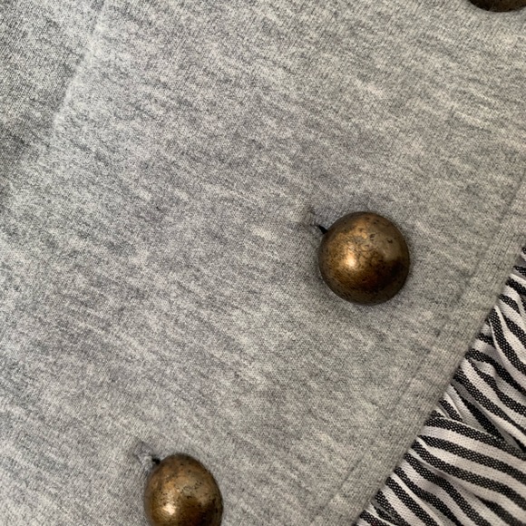 Charlotte Tarantola - Grey Ruffled Military Jacket - Picture 8 of 8